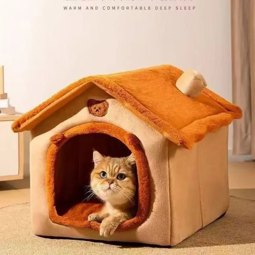 Luxury House-Style Pet Bed for Small Pets