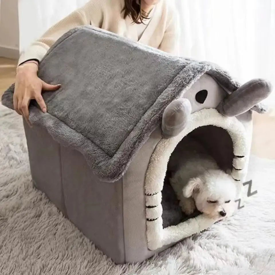 Luxury House-Style Pet Bed for Small Pets