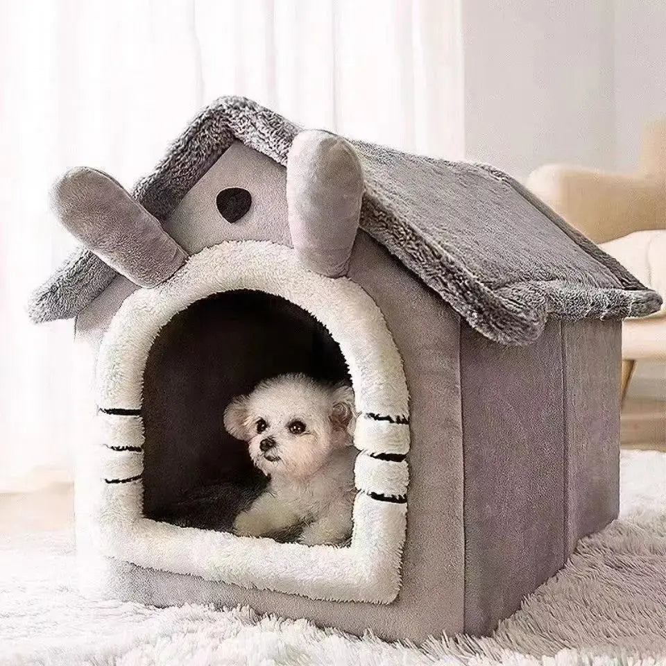 Luxury House-Style Pet Bed for Small Pets