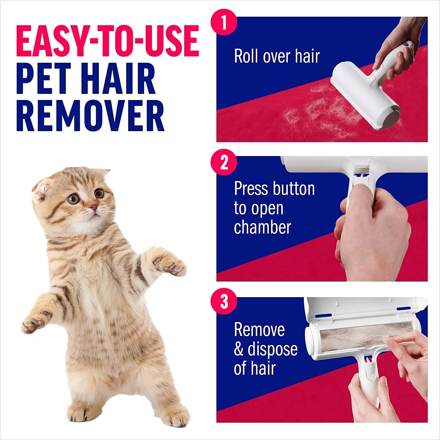 Luxury Pet Hair Remover Roller - Effortless Fur Cleanup