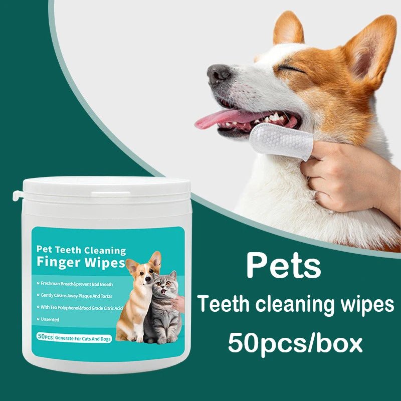 Premium Pet Finger Toothbrush Wipes
