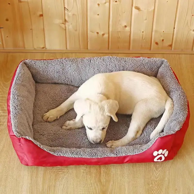 Candy-colored breathable cotton dog bed for cozy year-round rest