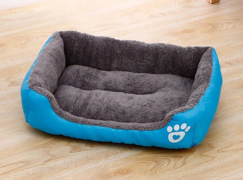 Candy-colored breathable cotton dog bed for cozy year-round rest