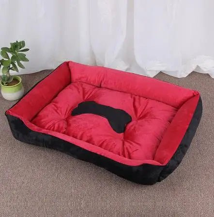Candy-colored breathable cotton dog bed for cozy year-round rest