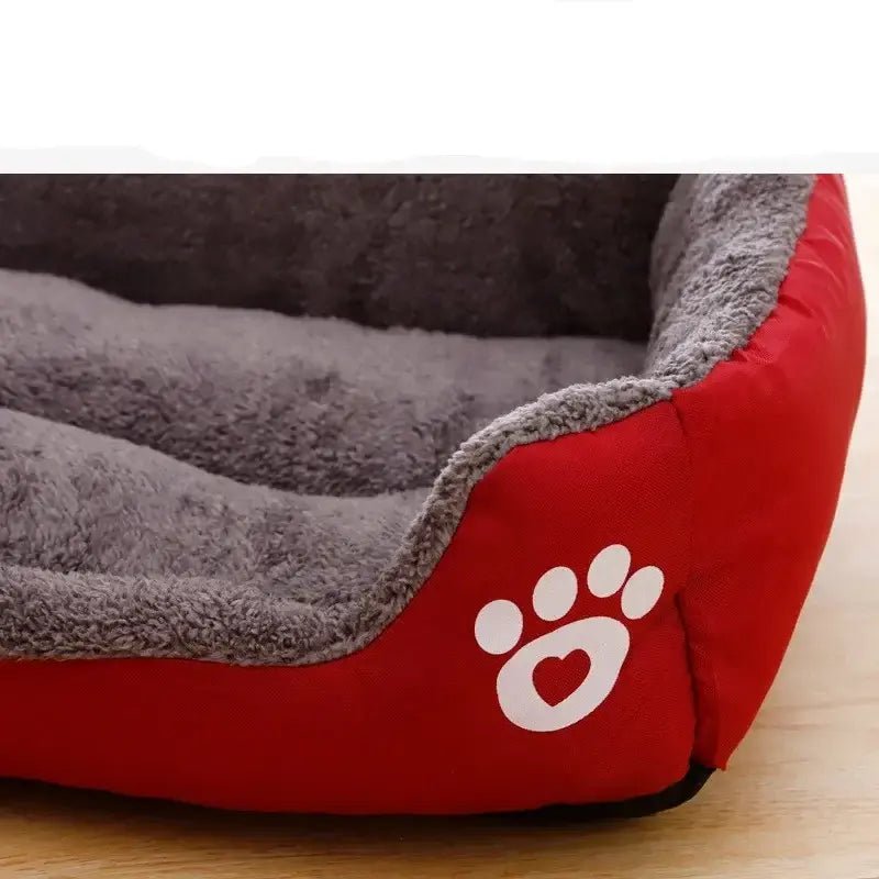Candy-colored breathable cotton dog bed for cozy year-round rest