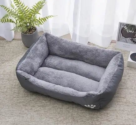 Candy-colored breathable cotton dog bed for cozy year-round rest