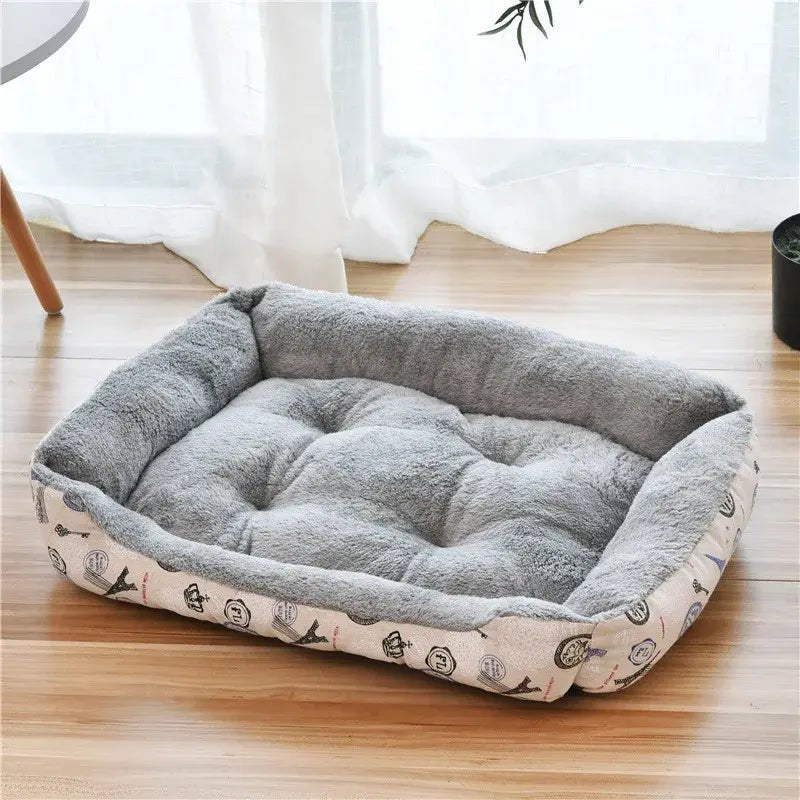 Candy-colored breathable cotton dog bed for cozy year-round rest
