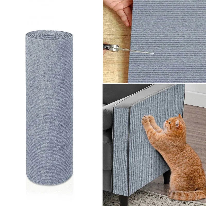 Self-Adhesive Cat Scratching Board Trimmable Cat Carpet Mat Prevent Cat Scratcher Furniture Couch Corner Indoor Wall Protector - Fairy Pet Shop